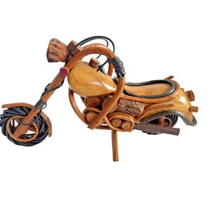 Handmade Wood Motorcycle Model 10L" Wooden Harley Davidson Father's Day Gift Man