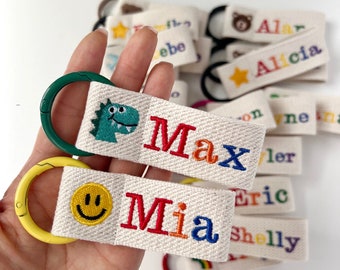 Embroidery Name Tag | Rainbow Name Tag |School Name Tag | Kids Name Tag | Backpack Tag|Personalized School NameTag|Luggage Tag|Lunch Bag Tag