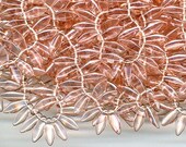 Vintage Pink Beads 15mm Translucent Dagger Shape Top Hole - Etsy