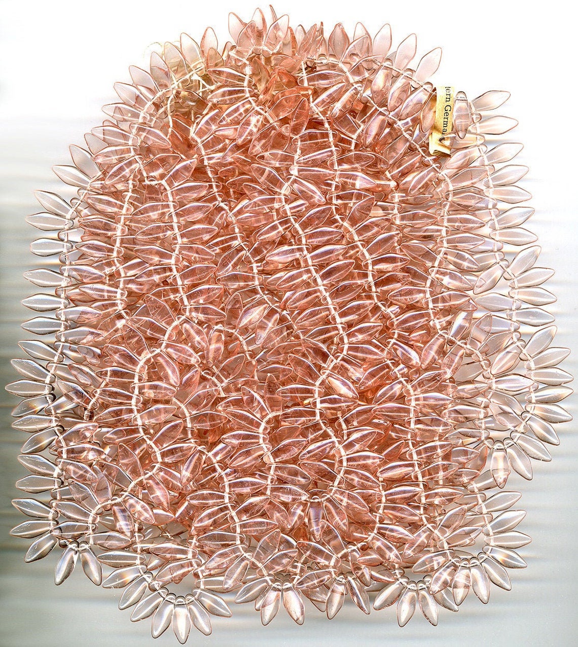 Vintage Pink Beads 15mm Translucent Dagger Shape Top Hole - Etsy