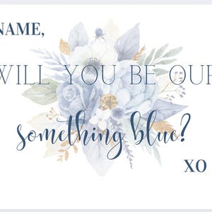 Digital Something Blue Proposal Card