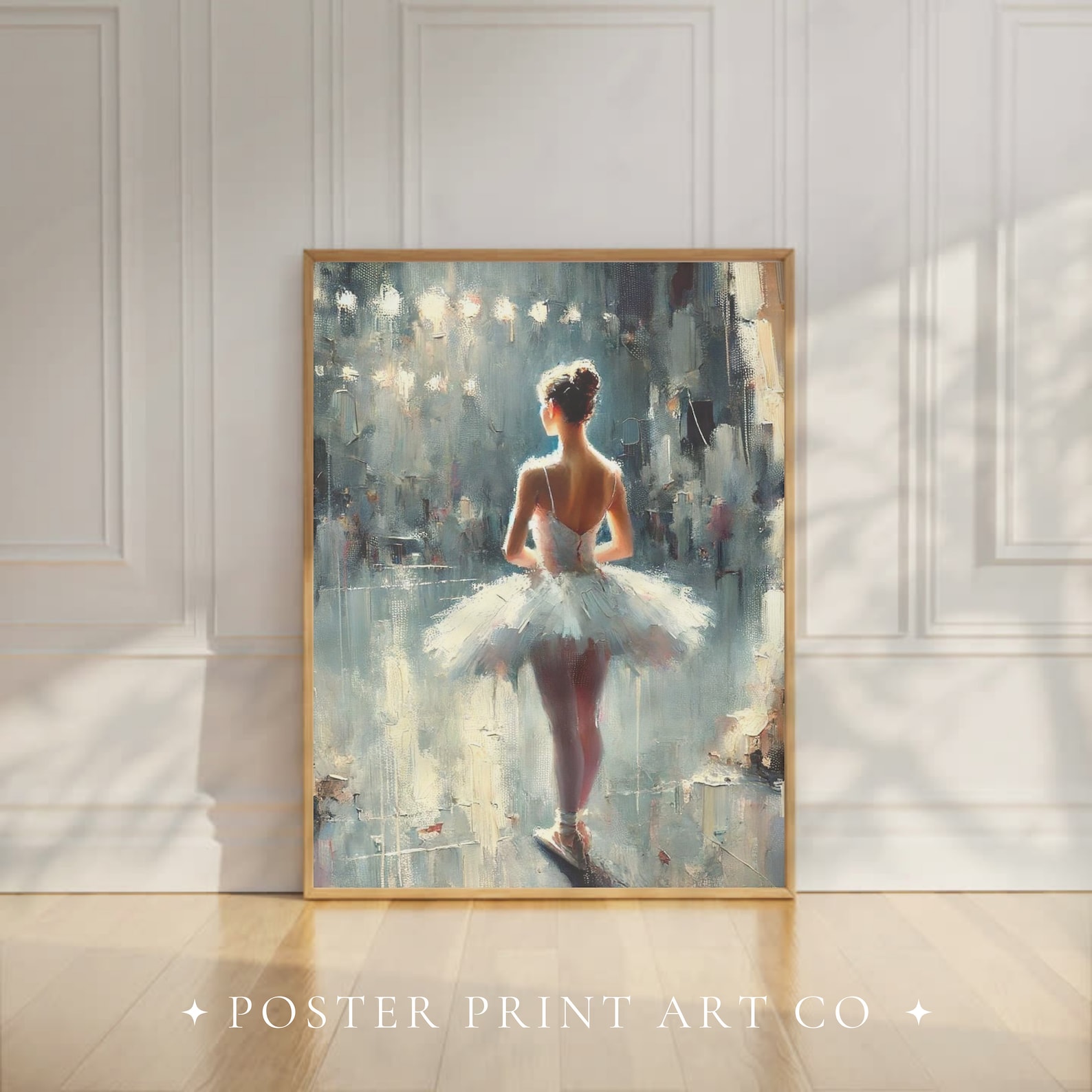 Ballet Dancer Print, "ballerina in the Wings", Ballerina Painting ...