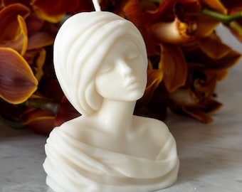 Female Torso Candle, Handmade Pillar Candle, Home Decor
