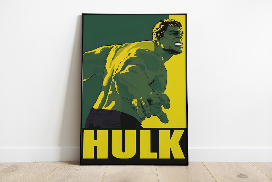 Hulk - Retro X-men Poster – Comic Superhero Wall Art Print, Vintage ...