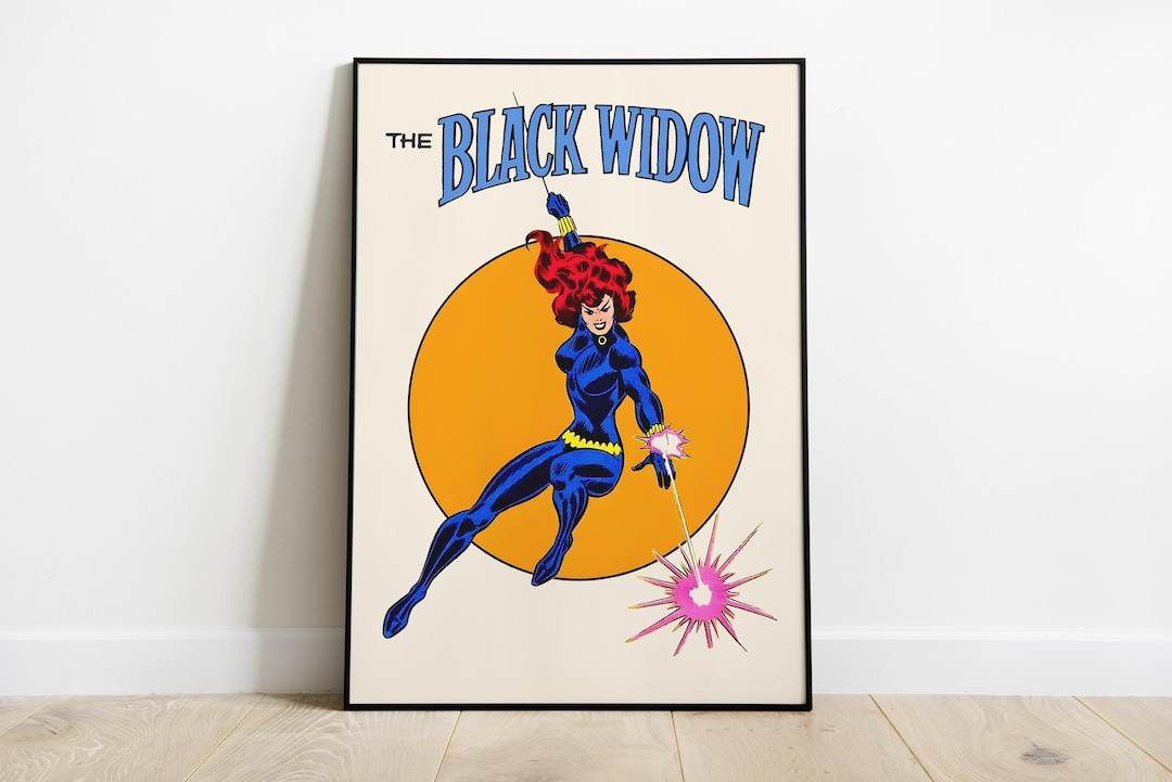 The Black Widow - Retro X-men Poster – Comic Superhero Wall Art Print ...