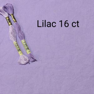 Tela Aida teñida en lavanda, 14 hilos, 16 hilos, 18 hilos, tela para punto de cruz, tela para bordado, Aida lila, Aida morada, Aida morado claro