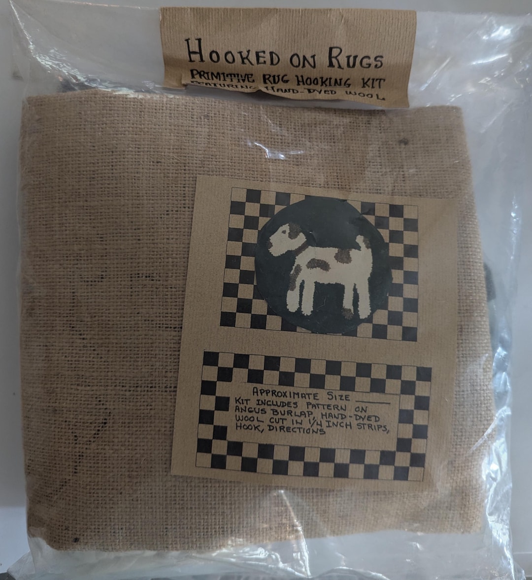 Primitive Rug Hooking Kit by Hooked on Rugs, Hand Dyed Wool - Etsy