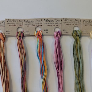 Weeks Dye Works Holiday buntes Baumwoll Stickgarn: Handgefärbter BTW-Garn 4101-4155