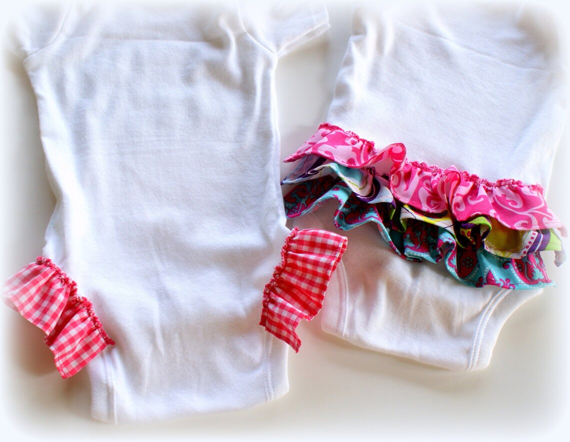 Ruffle Onesie Sewing Pattern Bundle Ruffled Bloomer Baby Onesie Ruffle
