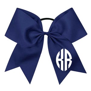 Monogram hårrosett, stor monogramrosett, monogram cheerleader-rosett, personlig hårrosett