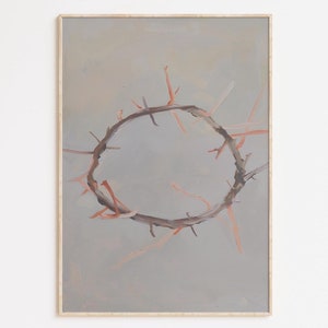 Crown of Thorns Art Print: Modern Christian Easter Decor (Digital Download)