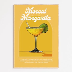 Signature drankje bord voor slaapzaal, bar kunst aan de muur downloadbare prints, bar winkelwagen decor print, cocktail poster esthetiek, cocktail muurkunst prints