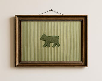 Rustic Bear Silhouette Art Print: Vintage Farmhouse Decor (Digital Download)