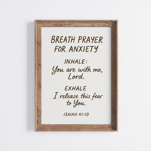 Anxiety Relief Breath Prayer Print: Christian Scripture Wall Art (Digital Download