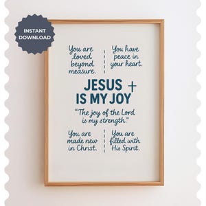 Jesus Is My Joy Print: Christian Scripture Wall Art (Digital Download
