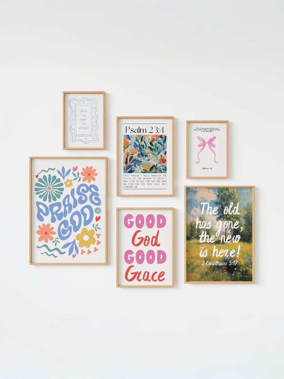 Christian Gallery Wall Art Set: Bible Verse Prints (digital Download ...