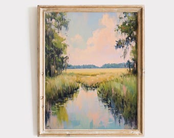 Charleston Lowlands Print: Southern Landscape Art (Digital Download)