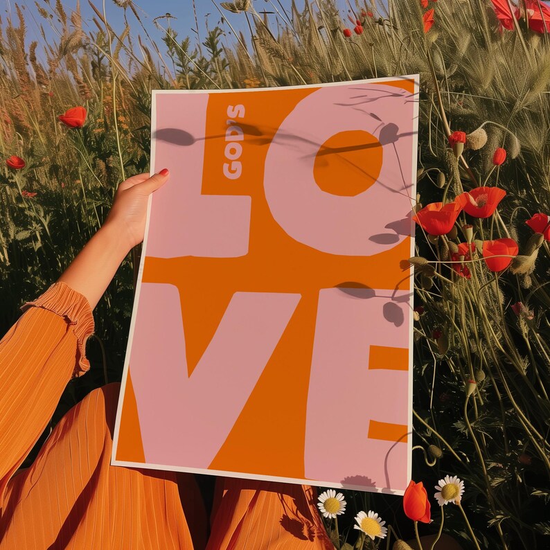 Modern Christian Art Pink Room Decor Downloadable Prints Christian Wall