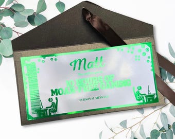 Personalized Gaming Gift Voucher: 'X Hours Moan-Free' Playtime
