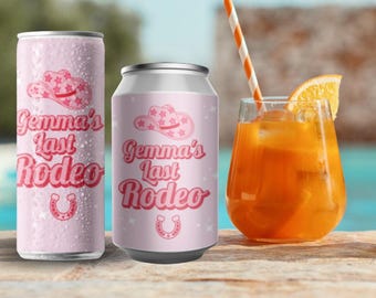 Hen Party Can Labels - Drinks Can Labels - Cocktail Can Labels - Last Disco - Last Rodeo - Bows - Bride to be - Engaged - Bridesmaid - Bride
