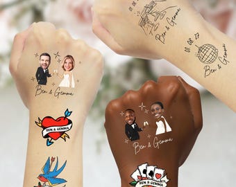 Personalised Wedding Temporary Tattoos for Tattoo Station