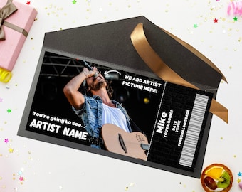Personalized Concert Ticket Gift - Custom Music Event Keepsake