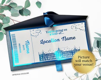 Personalized Foil Tour Ticket - Christmas - Dad - Husband - Castle - Manor House - Historic