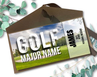 Golf Master Ticket - Open - Tournament - Augusta - US - St Andrews - Lytham - Christmas - Dad - Husband - Anniversary - Birthday