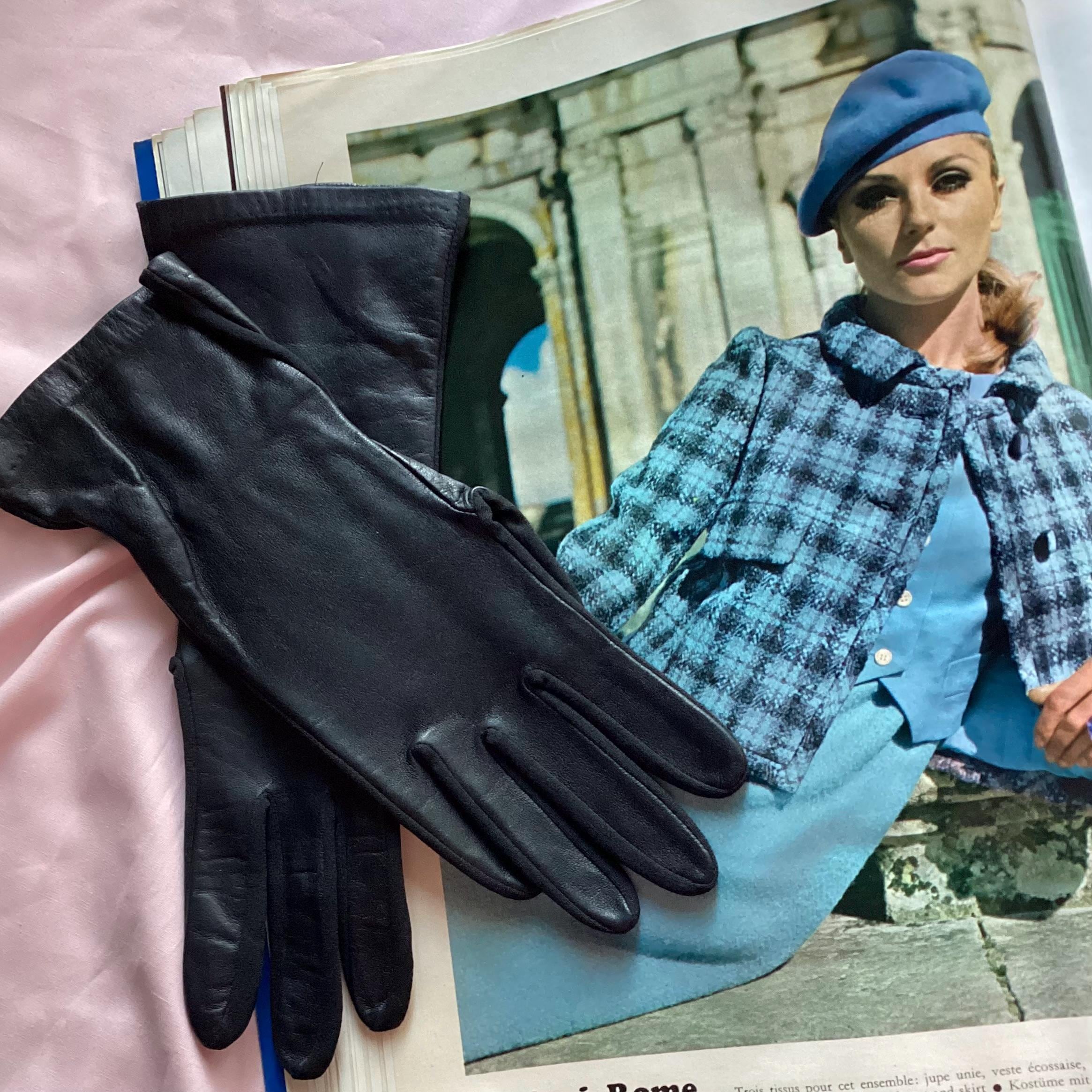 Vintage Black Gloves - Etsy