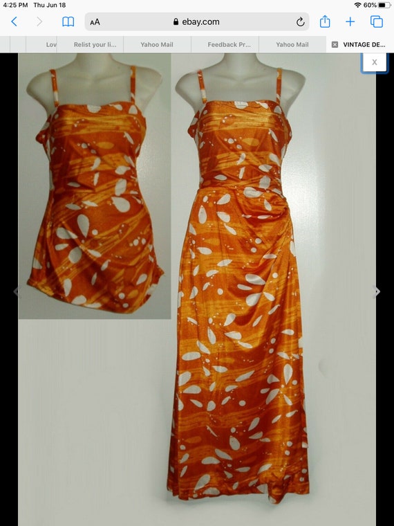 Vintage Tom Brigance Swimsuit with Matching Slit S