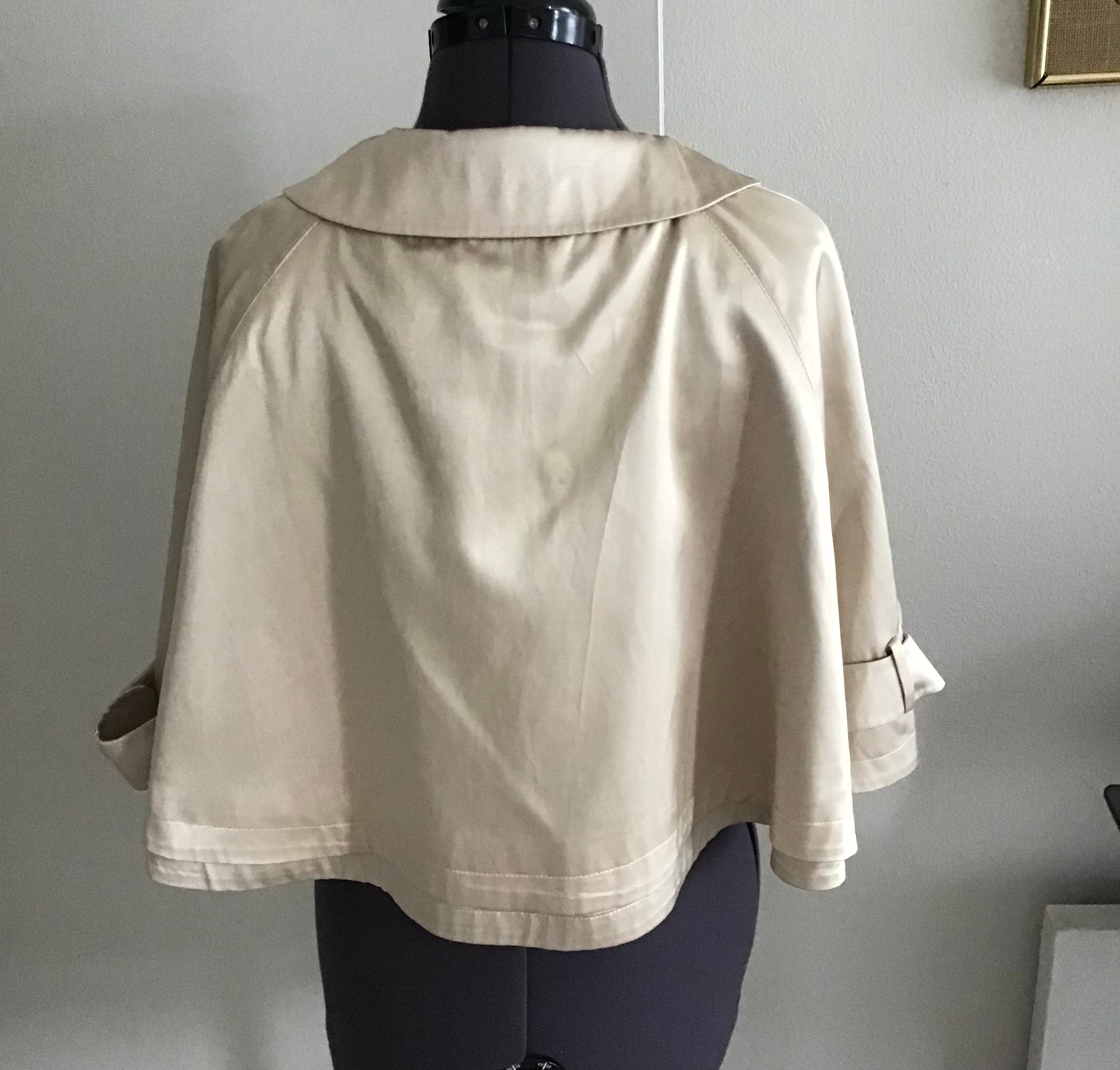 Vintage 90s Forever 21 Cape Jacket Beige Satin Huge Stylish Etsy UK
