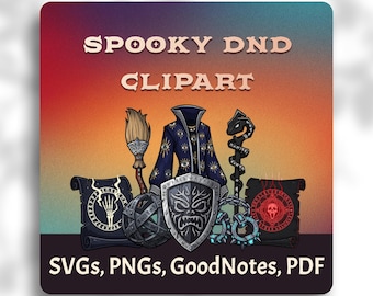 Spooky DnD Magic Items Clipart - Haunted Treasures for Fantasy Creators