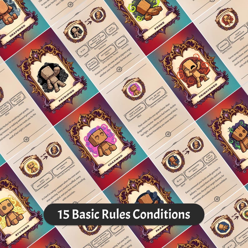 5e Dnd Condition Tokens & Cards – Printable and Digital Reference - Etsy