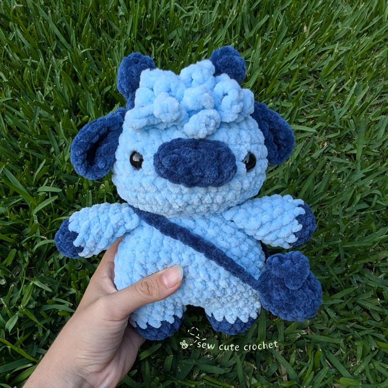Crochet Highland Cow Plushie - Fruit themed handmade plush stuffed animal afbeelding 7
