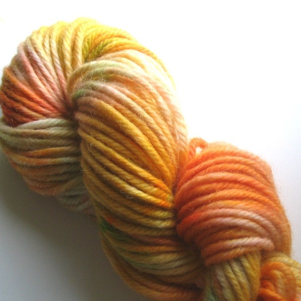 Prairie Pumpkin. Hand Painted Chunky Yarn