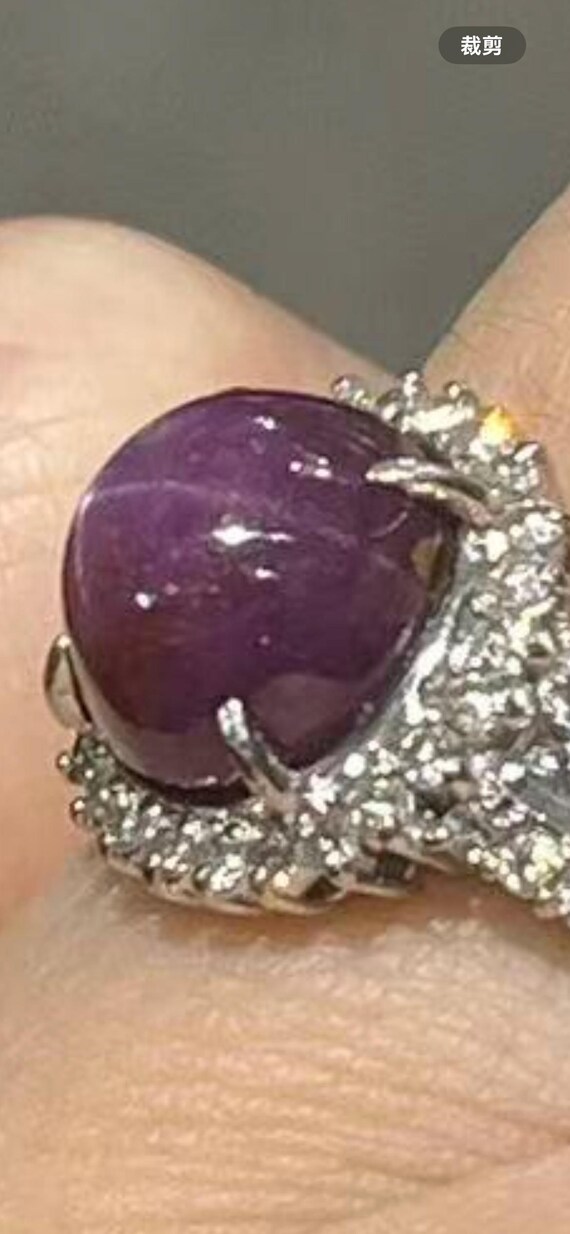 Certification Vintage Burmese Star Ruby Ring 5.42… - image 9