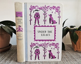 Vintage 1955 Under The Lilacs by Louisa May Alcott, Illustrated by Ruth Ives, Junior Deluxe Editions
