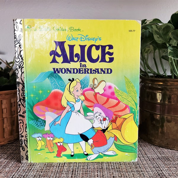 Alice in Wonderland Golden Book Etsy