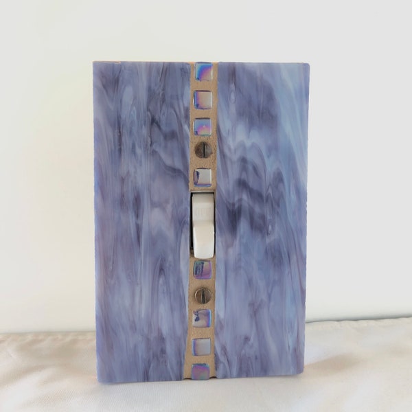 Purple Switch Plate, Stained Glass Light Switch Cover, Single Wall Plate, Toggle Switch Cover, Wall Decor, Light Plate Cover, 9126