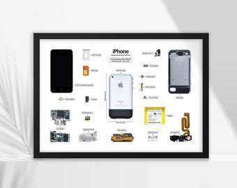 iPhone 7 分解アート　フレーム付き iPhone 7 分解アート フレーム付き
