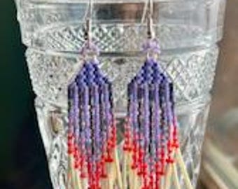 Long Porcupine Quill Earrings--Listing for Shelley