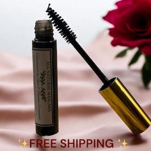 Natural Mascara for Sensitive Eyes | 6 Ingredients | Handmade Clean Beauty | Non-Toxic Minimalist Makeup image 4