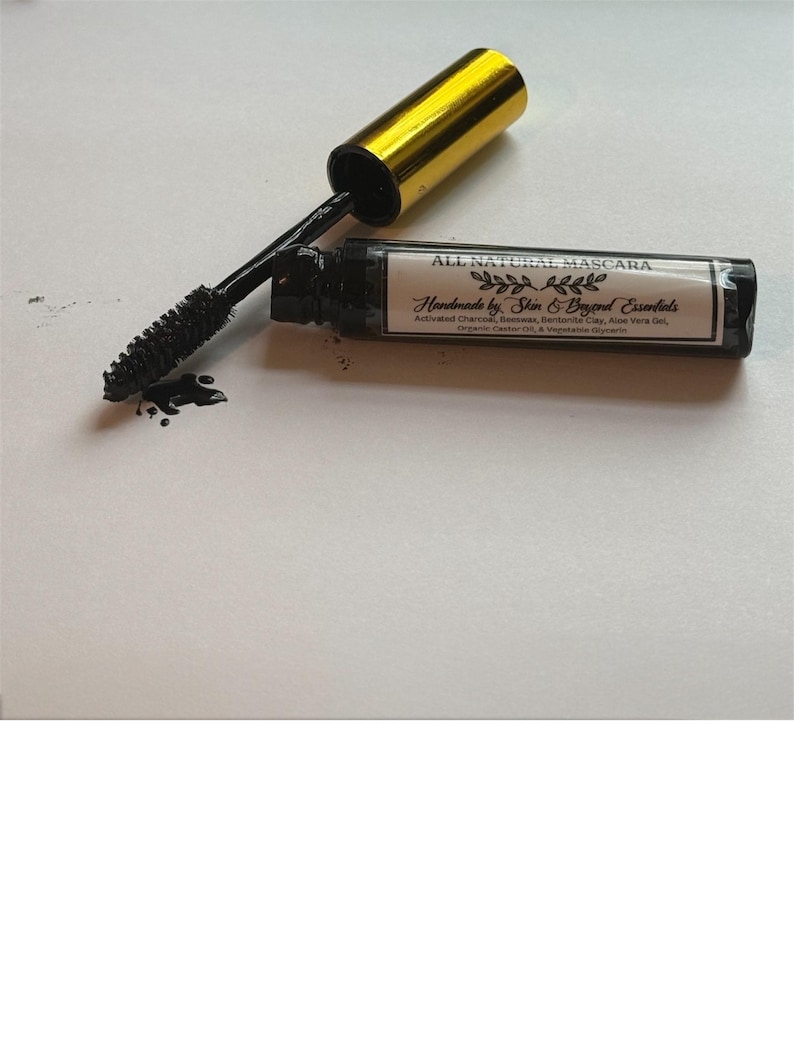 Natural Mascara for Sensitive Eyes | 6 Ingredients | Handmade Clean Beauty | Non-Toxic Minimalist Makeup image 7