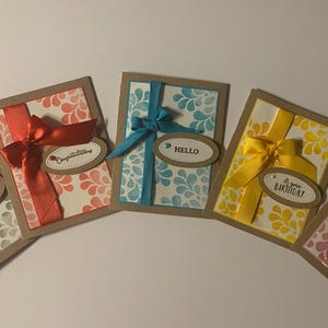 Set mit 5 Grußkarten.  A2, 11,6 x 14 cm.
