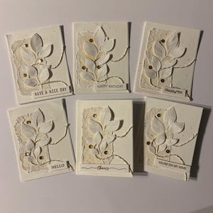 Lot de 6 cartes de vœux pour diverses occasions.  A2, 4,25 po. x 5,5 po.