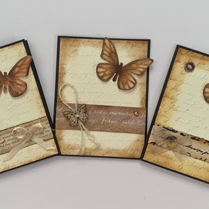 Conjunto de 3 cartões de felicitações. A2, 4,25” x 5,5”