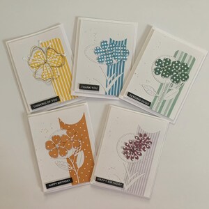Lot de 5 cartes de vœux.  A2, 4,25 po. x 5,5 po.