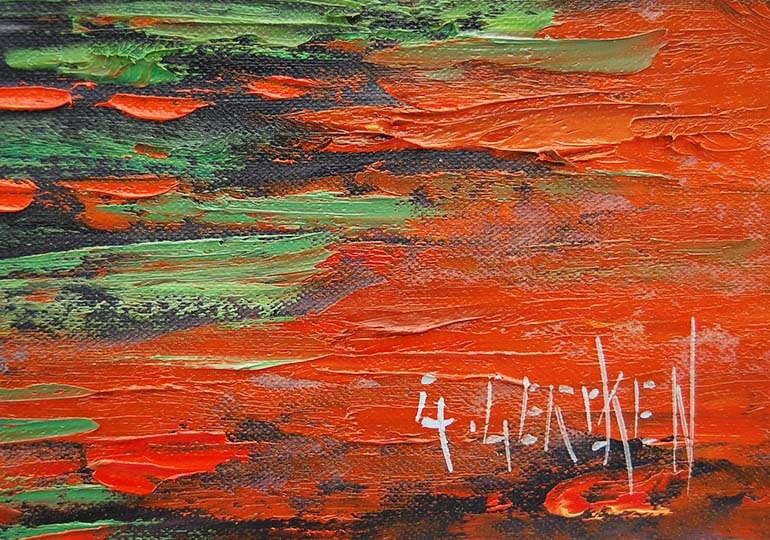 秋の油絵 湖の絵 現代アート 印象派 風景画 木の絵 - Etsy 日本