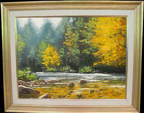 Autumn OIL PAINTING River Impressionist Landscape Fall Art by | Etsy