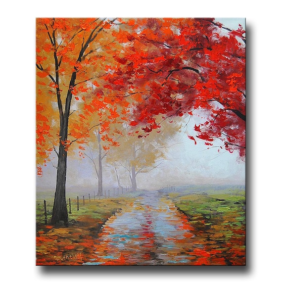 Fall trees to paint, Accomac VA